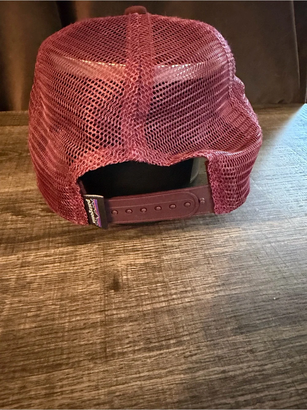 Patagonia Cap in Cream and Maroon - Picture 3 of 5